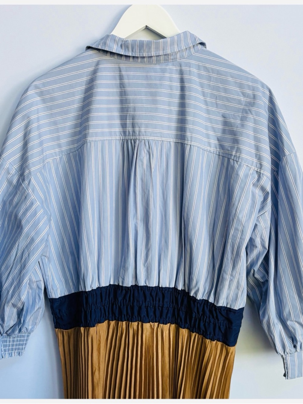 NWT Anthropologie The Somerset Colorblock Pleated Twofer Maxi Dress, XL - Picture 10 of 11